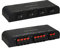 Xtrempro 61050 2 to 4 Way Speaker Switch, 1 in 2 Out to 1 in 4 Out Way Pair Stereo Speaker Selector W/Terminal Clamps Metal Non-Slip Box - Black (1 x 4 Way)