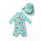 BONVERANO Traje de baño de una Pieza de Manga Larga para niñas con protección UV 50+(Verde-Flores,18-24meses…