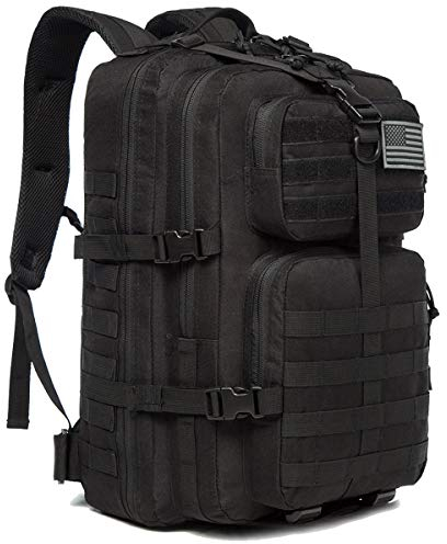J.CARP Militär-Rucksack, groß, 3 Tage Sturmpackung, Armee, Molle Bug Out Bag, schwarz (Schwarz) - 3042