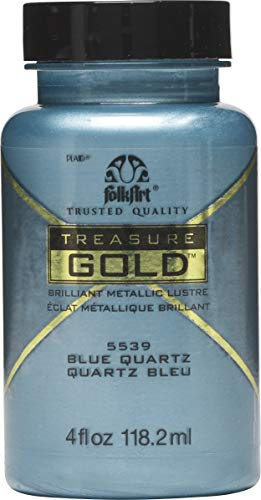 Plaid PE5539 FolkArt Treasure Gold Brilliant Metallic Paint, 113,4 g Blauer Quarz 57,7 g