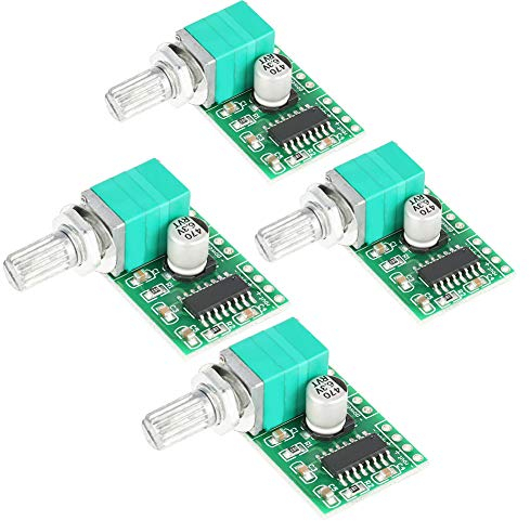Oumefar 4Pcs Mini Verstärker DC 5V Digital Audio Verstärkerplatine mit Potentiometer PAM8403 Power Amp Board Modul stereo audio verstärker Amplifier für DIY Portable
