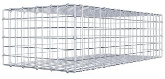 Gabiona Steinkorb-Gabione eckig, Maschenweite 5 x 5 cm, Tiefe 50 cm, Gabione 100 x 30 x 50 cm (L x H x T), C-Ring