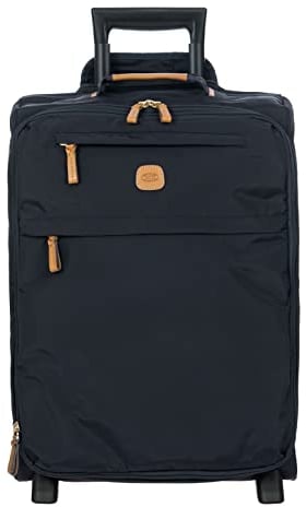 Bric's Erweiterbarer Cabin Trolley, X-Collection, Handgepäckkoffer mit 2 Doppelrädern, Strapazierfähig und Ultraleicht, Größe: 39x55x20/23 cm, Ozeanblau