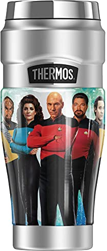 Star Trek Next Generation Crew THERMOS STAINLESS KING Stainless Steel Travel Tumbler, Vacuum insulated & Double Wall, 16oz