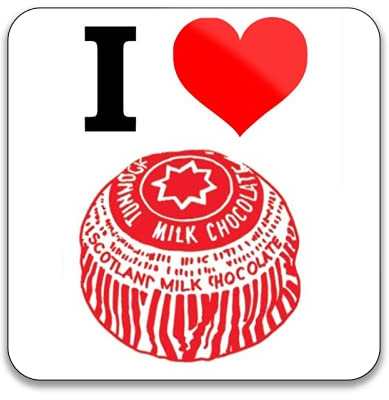 Gift Insanity I Love Tunnocks Tea Cakes 55mm x 55mm Square Fridge Magnet