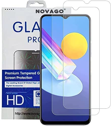 NOVAGO compatible avec Vivo Y33s,Vivo Y21s. Vivo Y21-Pack de 2 films protection vitre écran verre trempé résistant anti choc et anti explosion d'écran