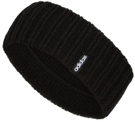 adidas Women's Linear Knit Headband, Black F22, One Size