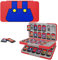 MoKo Spiel Aufbewahrungsbox Kompatibel mit Nintendo Switch 2/Switch OLED 2021/Lite, Game Case mit 48 Game Card Slots & 24 SD Card Slots, Schlank Tragbar Spiele Organizer, Roter Mario