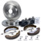 BESTPRICE BESTPRICE Bremsenset inkl. Bremsscheiben vorne Ø 280 mm Voll + Bremsbeläge vorne und Bremsbacken hinten + Radbremszylinder