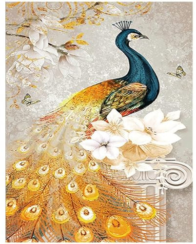 Kit per pittura con diamantini quadrati 40x50cm pavone square diamond painting pietre quadrate dipingere con i numeri punto croce puzzle a mosaico ricamo con perline diamond art painting by numbers