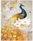 Diamant Painting Quadratische Steine Pfau 40x50cm Eckige Steine Diamond Painting Full Groß Square Drill Malen nach Zahlen Stitch Kreuzstich Diamant Painting Bilder Mosaik Leinwand Malerei Bastelset