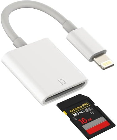 Lector de tarjetas SD para cámara de iPhone, adaptador Lightning de memoria, accesorios Apple MFI certificado para fotografía fotográfica adaptador para 13 12 11 Pro Max X Xs Xr 8 7 Plus Se 2 iPad Air