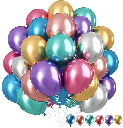 XEANCO Balloons - 50 Pcs, 10 inch Latex Party & Wedding Balloons for Decoration, Perfect for Birthdays