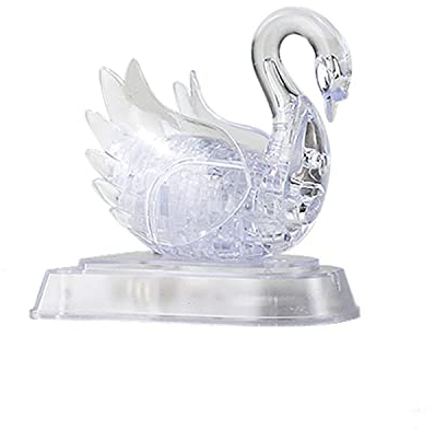 3D-Kristall-Puzzle, Kristall-Puzzle, für Puzzler ab 16 Jahren (Schwan-Transparent)