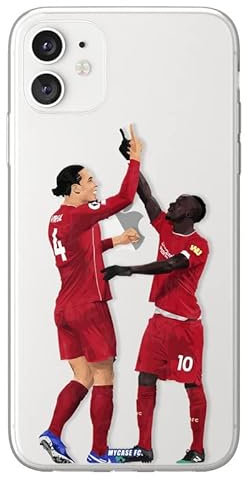 MYCASEFC Football Virgil Van Dijk & Sadio Mané LFC iPhone X Silicone Football Case for Smartphone Printed in France