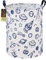 Hunrung - Grande cesta portabiancheria in tela leggera, portaoggetti per giocattoli, vestiti sporchi, pieghevole e impermeabile, per dormitori, camerette dei bambini, bagno (pianeta blu rotondo)