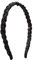 Alpenflüstern Trachten-Haarreif Perlen Flechtoptik - Damen Haarschmuck geflochten, Haarband rutschfest fürs Dirndl (schwarz) ADV138