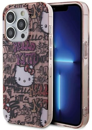 CG MOBILE Hello Kitty HKHCP15XHDGPTP Hülle für iPhone 15 Pro Max 6.7 Rosa hardcase IML Tags Graffiti