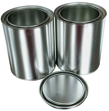 OSALADI 6 Pièces Pots De Peinture Vides, Pinte Pot De Peinture En Métal Vide Bidon De Sucre Seau De Peinture Artisanale Tasse De Retouche Des Boîtes De Conserve Peinture Murale Rond