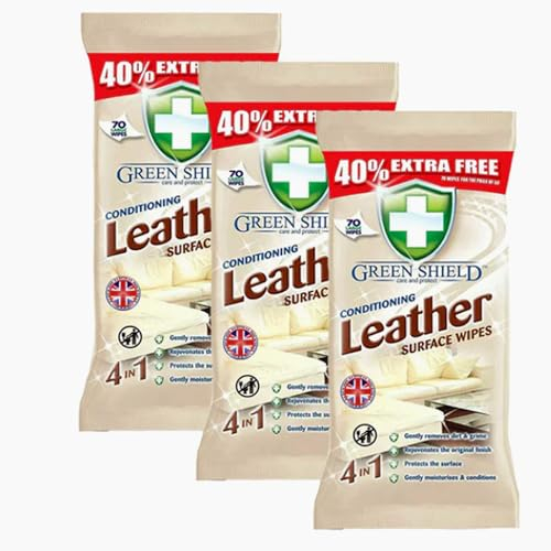 Leather Surface Wipe Conditioning Dirt Grime Protect 4-in-1 Fresh Scented Leather Sofa Cleaner Wipes Multi-purpose Use for Leather Cleaner(3 Pack 210 Wipes)