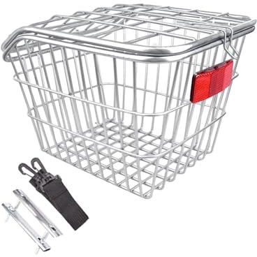 Harilla Fahrradkorb hinten, Fahrradkorb, tragbarer Fahrraddrahtkorb aus Metall, Fahrradgepäckträger zum Wandern im Freien, Faltbare Fahrräder, Gepäck