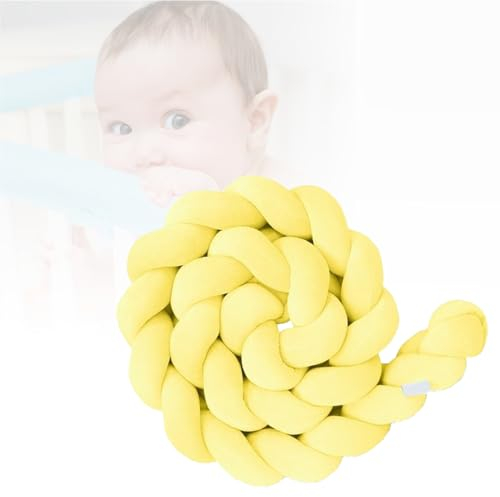 AmphaDeco Bettschlange Geflochten, Knotenkissen Bettumrandung,Geflochten Knotenkissen Für, Kinderzimmerdekoration,I,300cm