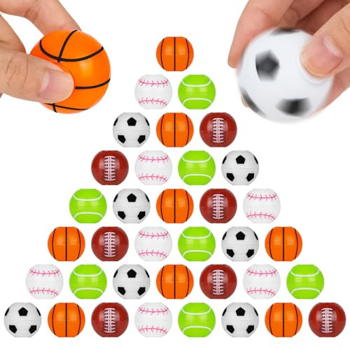 Ainiv 36PCS Bälle Fingerspitzen Spielzeug, 3,5cm Bälle Spinner Toys, Fidget Spinner Ball für Party Gefälligkeiten, Klassenzimmer Preise, Sensorisches Spinnendes Spielzeug für Kinder und Erwachsene