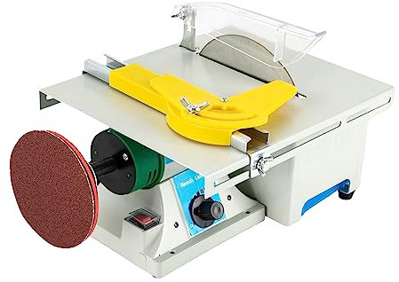 banborba 5-in-1 Tischkreissäge, Schmuckherstellung Poliermaschine, Schmuck Stein Poliermaschine Bank Grinder Polierer Mini Tischsäge Für Schneiden, Schleifen, Polieren, Schnitzen, 800-10000rpm 750W