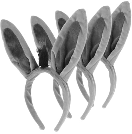 ibasenice 3stücke Teiliges Donkey Ears Haarband Plüsch Tierohren Stirnband Für Erwachsene Für Halloween Karneval Und Cosplay-partys Lustiges Kostümzubehör