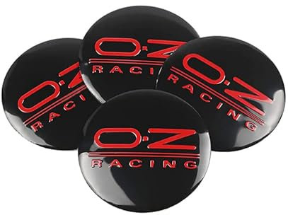 VODHXA 4 Pièces Cache Moyeux pour OZ Racing 56mm, Auto Cache Moyeux Centre de Jante Capuchons, Cache de Roue Centrale, Enjoliveur Voiture Accessoires