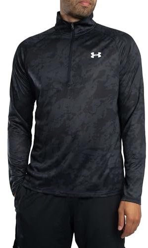 Under Armour Tech 2.0 1/2 Zip Homme, (007) Noir/Blanc, Medium