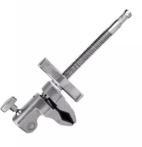 End Jaw Vise Clamp/Grip, with 5/8” Stud, Adjustable Aluminum Jaws, Steel Shaft End Pipe Grip Clamp, for Support Lighting Fixtures, Camera Rigs