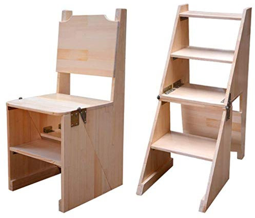 Marchepied pliable en bois avec 4 marches multifonctionnel et portable