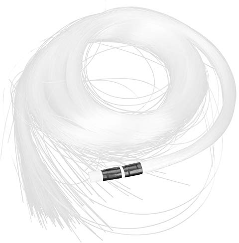 Culnflun Glasfaser Lichtleiter, 200 Stück 0.75mm 3m PMMA Fiber Optic Cable, Kunststoff Ende Leuchten Glasfaserkabel, Glasfaserkabel Kunststoff Leuchten Dekorativer, für Sternenhimmel Decke