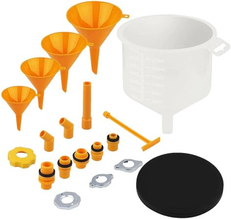 Kit de embudo de refrigerante,Kit de eructos de embudo de radiador | Embudo de radiador de llenado de refrigerante 19X | Kit de eructos de embudo de refrigerante, embudo anticongelante, kit de descarg