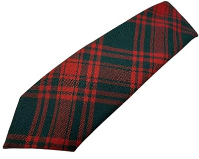 100% Wool Traditional Scottish Tartan Neck Tie - Menzies Green Modern