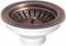 Piletta pilettone di scarico tipo basket vecchio rame per lavello lavabo senza troppo pieno, con attacco da 11/2 e Foro da Ø 90mm, Pilettone Ø 114mm, piletta standard con vite e cestello