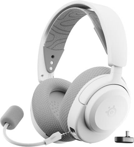 SteelSeries Arctis Nova 3X Wireless Auriculares Gaming multiplataforma - App - Batería 40h - Controladores magnéticos de neodimio - 2,4 GHz/Bluetooth - Micro extraíble - Xbox, PS, PC, Switch -Blanco