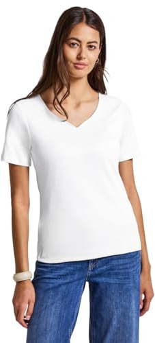 Street One Damen 3227205 T-Shirt mit Herzausschnitt (1er Pack)