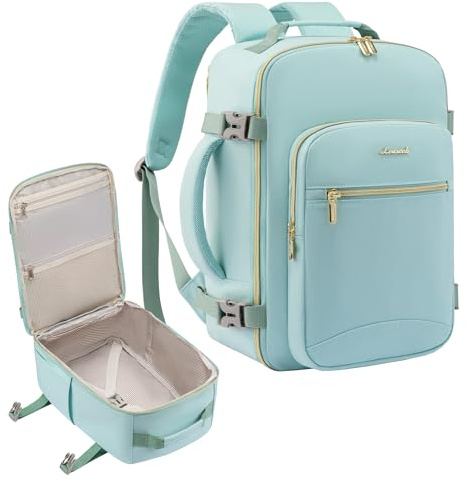 LOVEVOOK Ryanair Handgepäck 40×30×20cm | Wasserabweisender Reiserucksack mit 13,3 Zoll Laptopfach & 180°-Kofferöffnung, Cabin Bag für Wizz Air & Eurowings