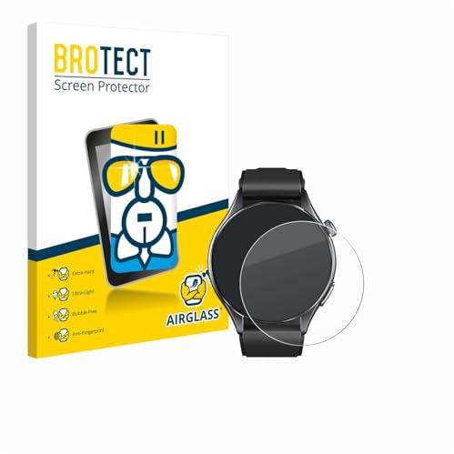 BROTECT Schutzglas für Marsyu Smartwatch 1.56 | Transparenter Displayschutz Made in Germany Schutzfolie Panzer Folie Glas 9H Anti-Fingerprint Einfache Montage Clear