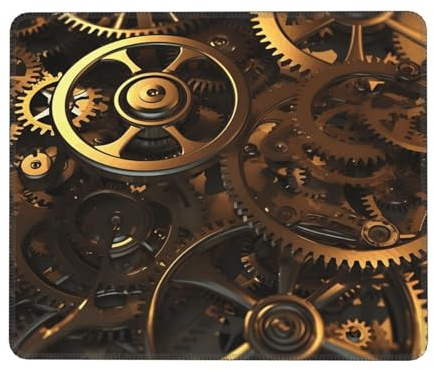 COWMGHLDFL Mouse pad Cool Steampunk Gears Mouse Mat for Wireless Mouses Computer Keyboard Mats with Non-Slip Rubber Gaming Desk Pad Square Desk Mat for Office Laptop 8.3 x 10.3 in