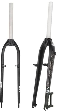 CZYWKDDPP Fourche Rigide pour VTT avec Freins à Disque/V-Disc, 26/27,5, Universelle, en Alliage d'aluminium, Tube Droit 1-1/8, axe Avant 9 x 100 mm à Blocage Rapide (Gris/Blanc, 26 Pouces