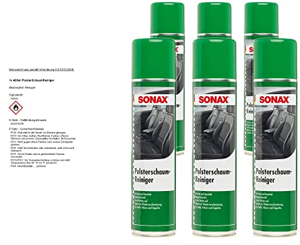 SONAX 6X 03062000 PolsterSchaumReiniger PolsterReiniger 400ml