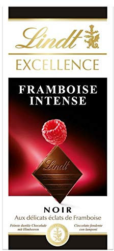 Lindt - Excelencia Intenso Negro Frambuesa 100G - Lot De 4 - Precio Por Lote - Entrega Rápida