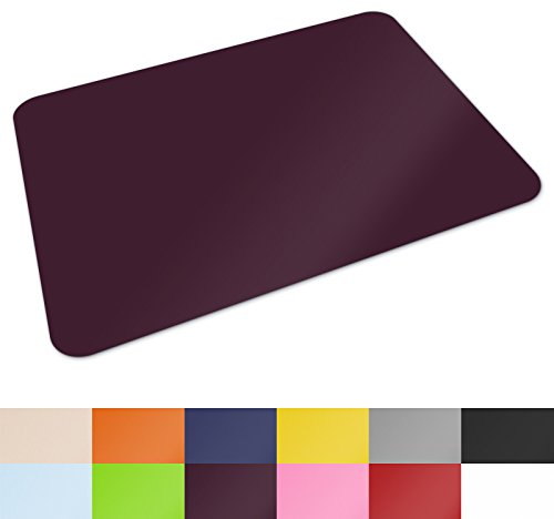 Schreibtischunterlage von Office Marshal® | hochwertige Tischauflage für Büro und Schule | abwischbar | rutschfest | 65x50 cm | lila