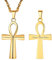 PROSTEEL Herren personalisiert Kette 18k vergoldet Lebensschleife Ankh Kreuz Anhänger Halsktette Männer Jungen ägyptische Henkelkreuz religiöser ModeSchmuck Accessoire für Weihnachten Geburtstag