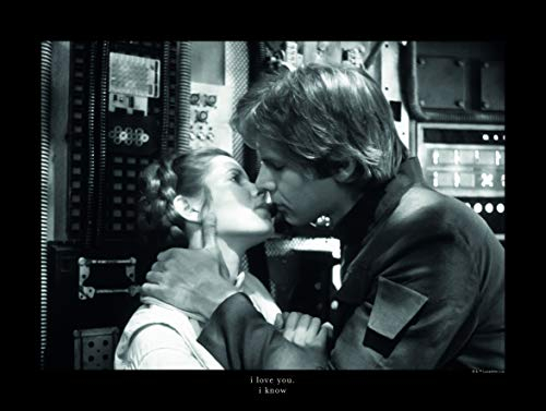 Komar Wandbild | Star Wars Classic Leia Han Kiss Quote | Kinderzimmer, Jugendzimmer, Dekoration, Kunstdruck | ohne Rahmen | WB123-40x30 | Größe: 40 x 30 cm (Breite x Höhe), Bunt