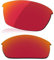 LenzReborn Verres polarisés de rechange pour lunettes de soleil Oakley Flak Jacket - Plus d'options, Rouge feu – Miroir polarisé, Taille unique