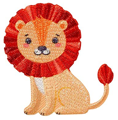 Löwe Tier - Aufnäher, Bügelbild, Aufbügler, Applikationen, Patches, Flicken, zum aufbügeln, Größe: 4,7 x 5,0 cm